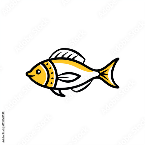 paradise fish on a white background
