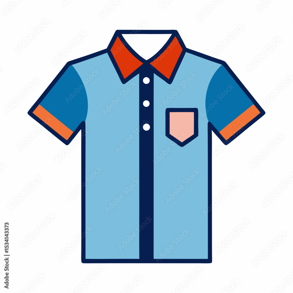 Naklejka premium Plain Shirt Vector Design