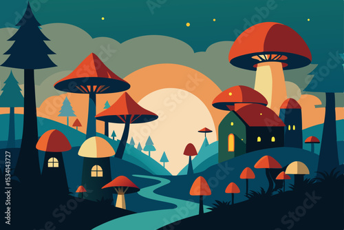 halloween night landscape