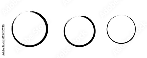 Circle Frame Gradient with brush stroke style