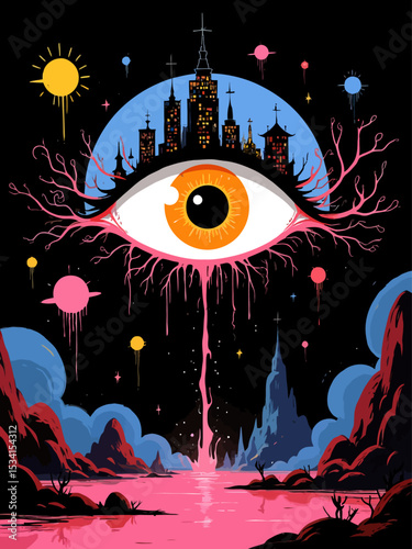  Illuminati meeting, all seeing eye pyramid, concept of secret societies  Square and Compass