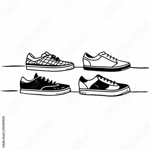 sport shoes vector illustration