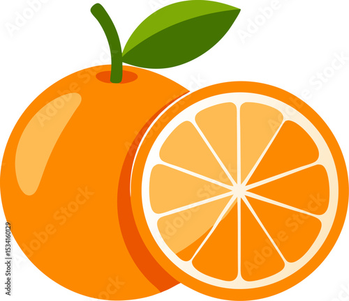 orange fruit isolated on white