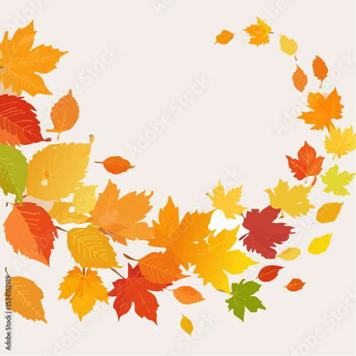 autumn leaves swirling in the wind