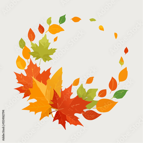 autumn leaves swirling in the wind