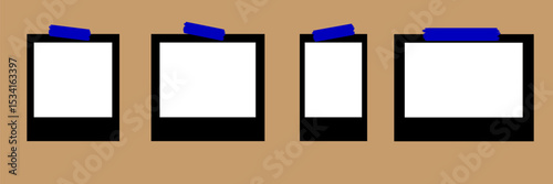 Realistic photo frame, isolated on the background.For advertising, printing, banners. Home, cozy
