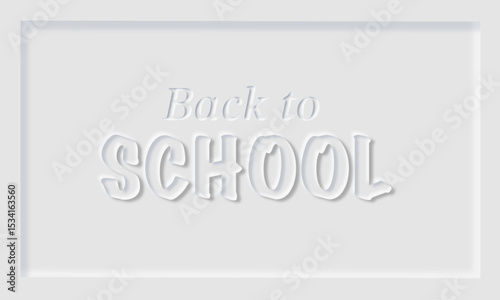 Back to School graffiti with 3d background inner shadow