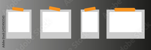 Realistic photo frame, isolated on the background.For advertising, printing, banners. Home, cozy