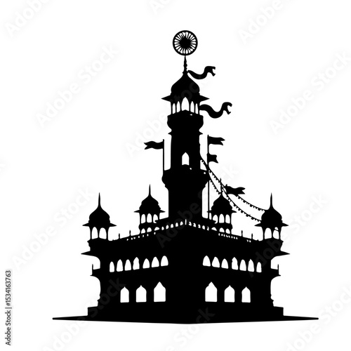 Castle with Towers Silhouette