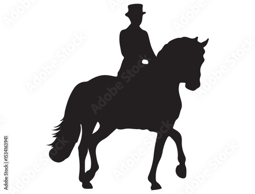 HORSE DRESSAGE SILHOUETTE