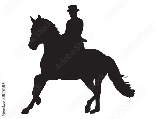 HORSE DRESSAGE SILHOUETTE