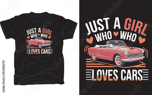 just a girl who loves cars design for art