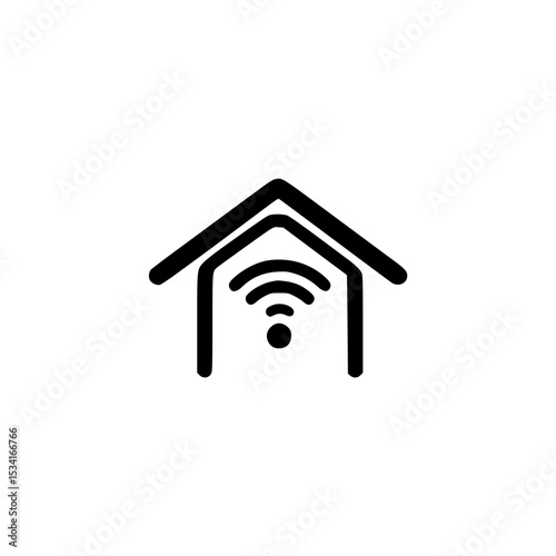 Smart home icon representing connected devices automation 