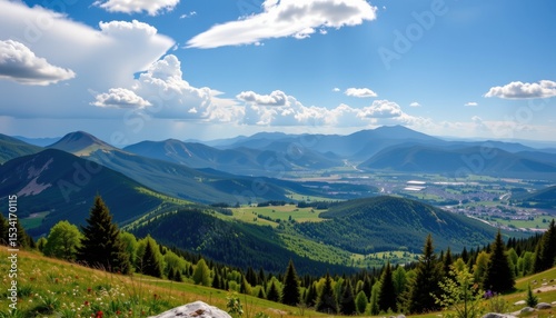 stunning landscape with breathtaking natural world view for artistic image in graphic design, creative backdrop for any theme, clear positioning at bottom with ample copy space at top.