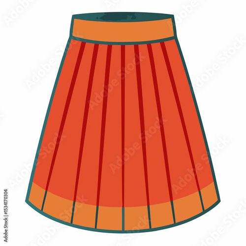 Skirt Illustration on White