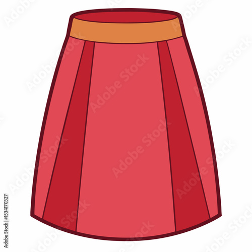 Skirt Illustration on White