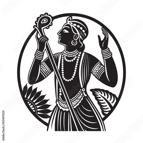 silhouette of baul singer from bangladeshi culture