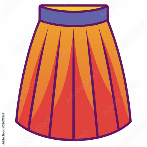 Skirt Illustration on White