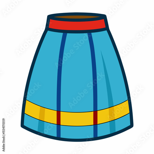 Skirt Illustration on White