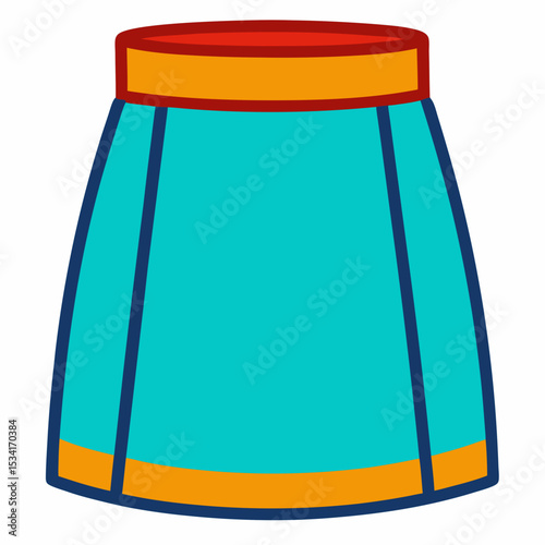 Skirt Illustration on White
