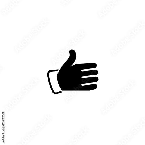 Approval icon featuring thumbs up hand gesture for positive response