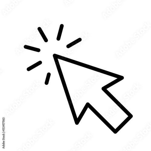 Pointer click, cursor arrow – simple vector icon