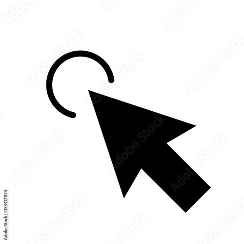 Pointer click, cursor arrow – simple vector icon
