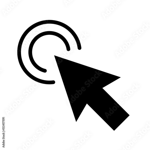 Pointer click, cursor arrow – simple vector icon