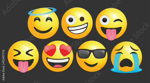 emoji art design vector element icon