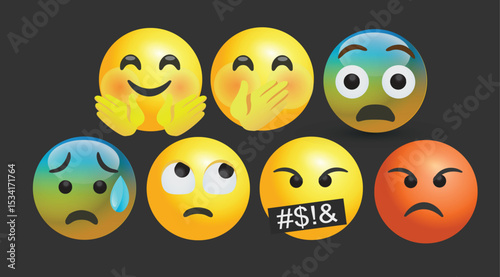 emoji art design vector element icon