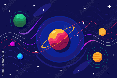 illustration of a solar system