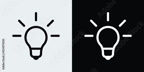 Lightbulb icon. Hint, tips or lesson learn symbol