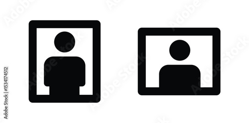 Orientation icon. Rotate, horizontal and vertical page design template symbol