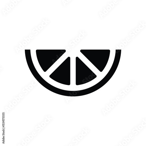 Citrus fruit slice icon design on a white background