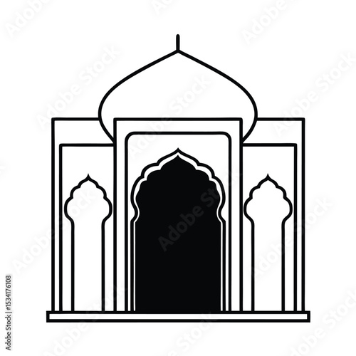 Traditional Mughal Style Doorways in Delhi