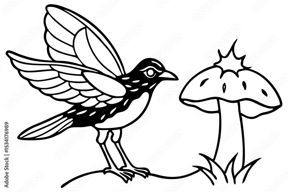 Obraz premium bird and flower