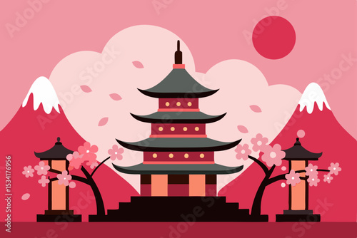 chinese temple in the morning