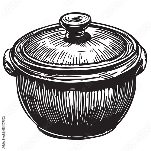 cooking pot silhouette, Kitchen cooking pots vector icon set, Cooking pot silhouette on white background