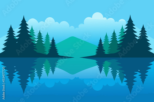 winter landscape with trees