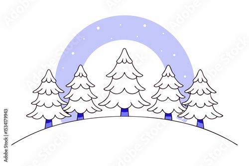 winter landscape with trees