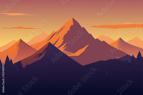 sunrise in mountains