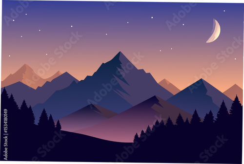 sunrise in mountains