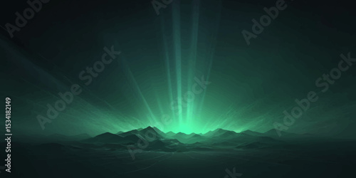 Mystic Dark Blue Light Burst Abstract Background with Cloudy Texture.