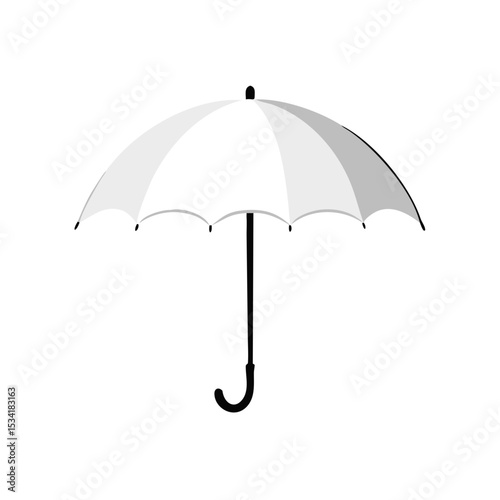 black umbrella isolated