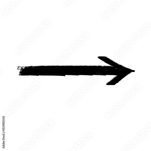Grunge arrow vector icon. Grunge arrow brush. Grunge arrow design paint.