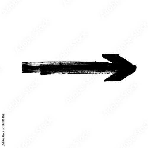 Grunge arrow vector icon. Grunge arrow brush. Grunge arrow design paint.
