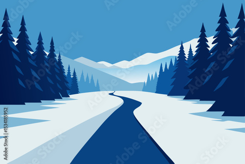 winter mountain landscape
