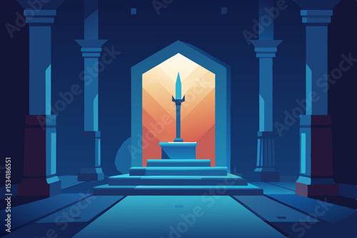 vector illustration of a classic columns