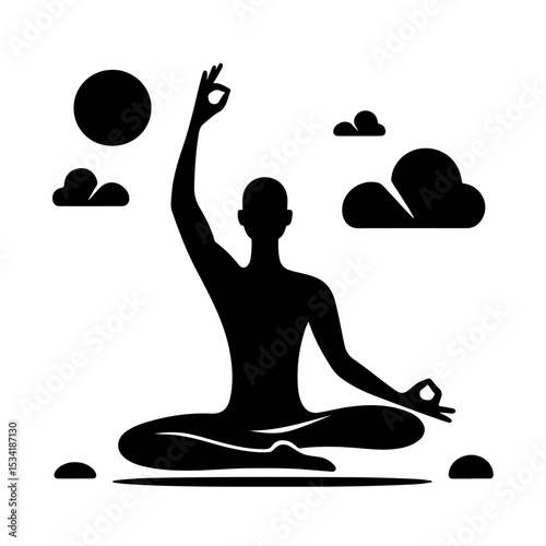Yoga Meditation Silhouette