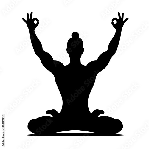 Yoga Meditation Silhouette